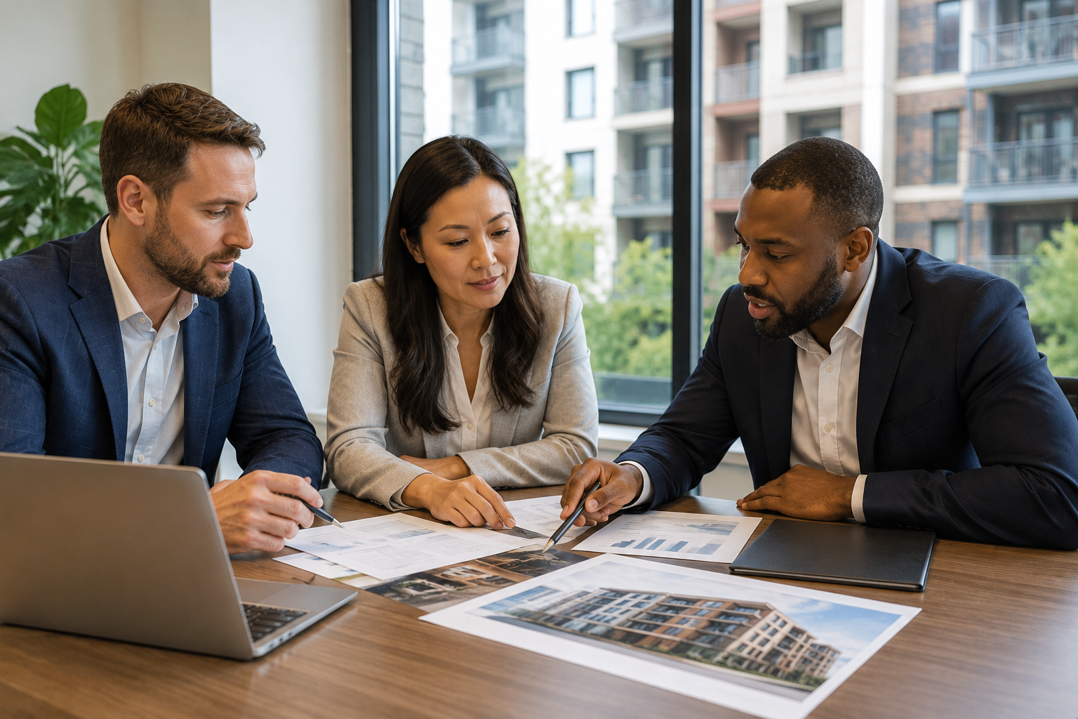 Appraiser evaluating a small multifamily apartment building