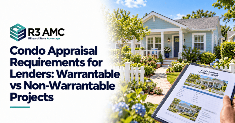 R3AMC guide: Condo Appraisal Requirements for Lenders: Warrantable vs Non-Warrantable Projects