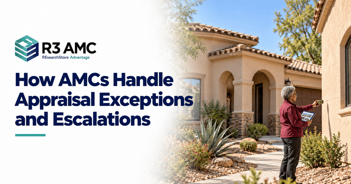 R3AMC guide: How AMCs Handle Appraisal Exceptions and Escalations